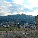 pevnost Kale s pozadím Skopje a dominantní horou Vodno